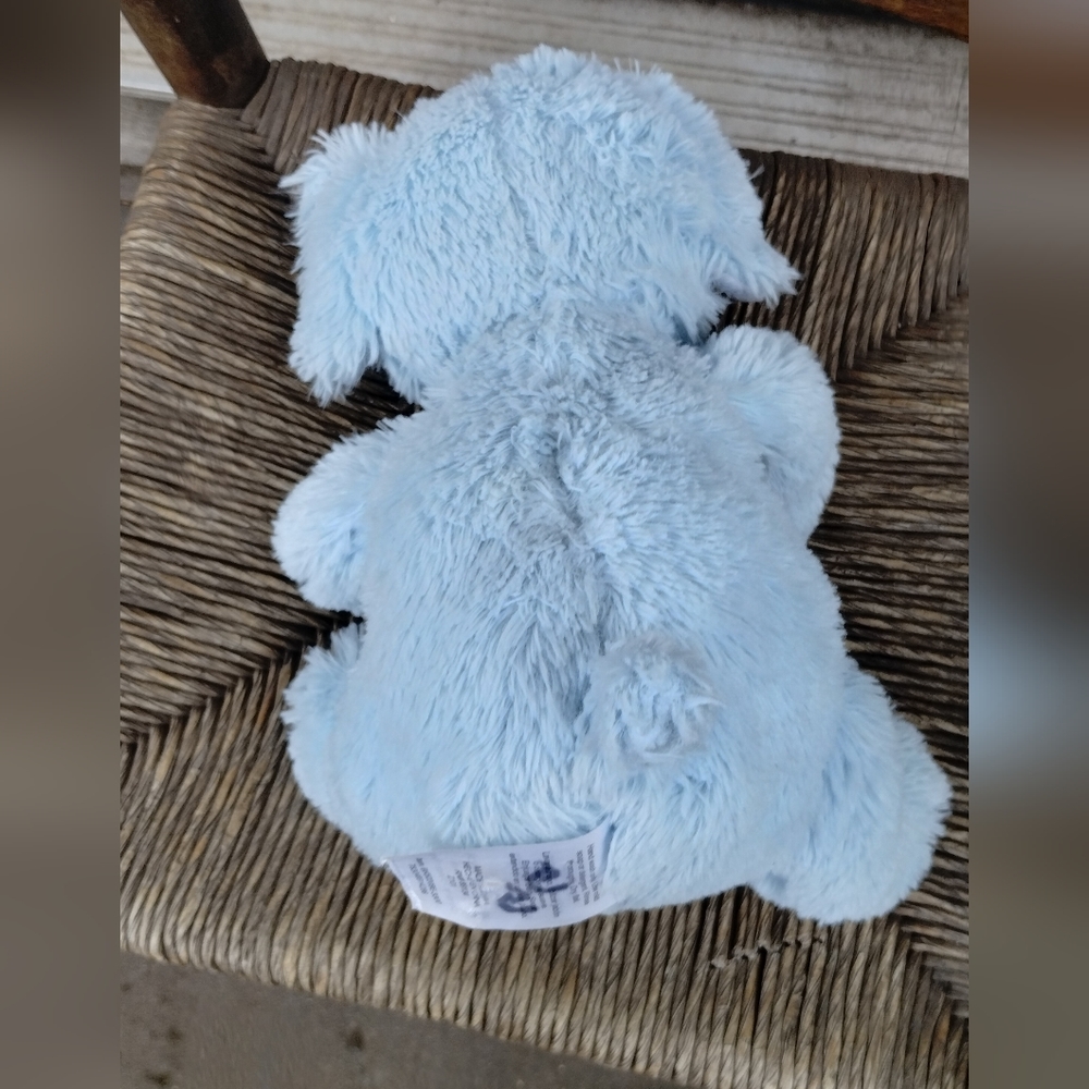 Bashful Elephant Fuzzy Soft Sitting Plush Stuffed Animal Cute Blue lovey 11in - Picture 7 of 15